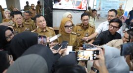 Jihan Nurlela ketika diwawancarai awake media. Foto: Diskominfotik Lampung. 