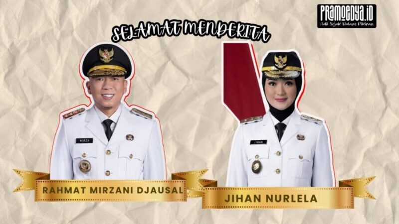Ucapan selamat untuk Mirza dan Jihan. Foto: Pramoedya.id