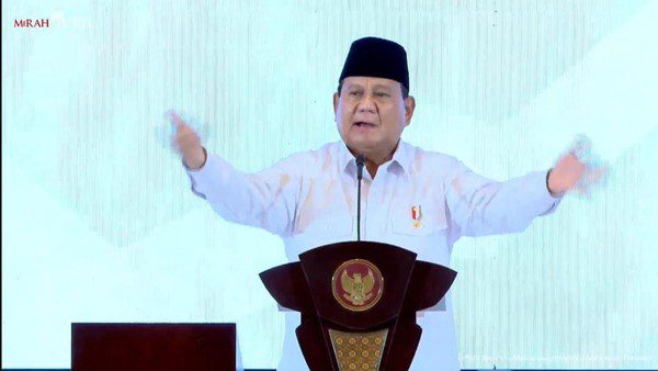 Presiden Prabowo Subianto.Foto: YouTube Sekretariat Presiden. 