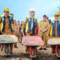 Wakil Gubernur Lampung, Jihan Nurlela, ketika melakukan ground breaking. Foto: Luki