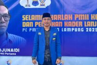 Ketua Pergerakan Mahasiswa Islam Indonesia (PMII) Cabang Bandar Lampung, Dapid Novian Mastur.