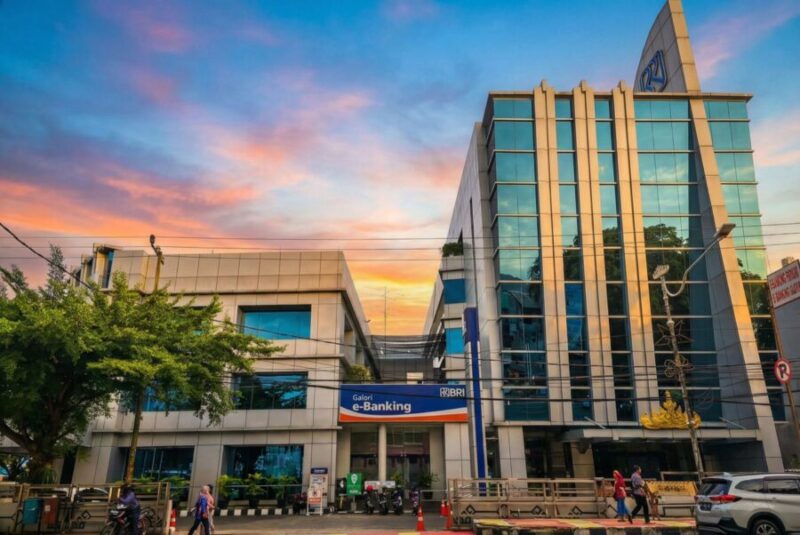 Bank BRI Kanwil Bandar Lampung yang terletak di Jalan Raden Intan. Foto: Agis