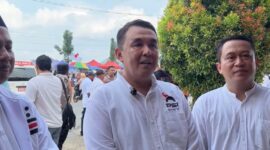Ketua DPD Partai Solidaritas Indonesia (PSI) Kabupaten Pringsewu, Rusdianto, ketika diwawancarai.