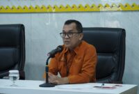 Kepala BPS Provinsi Lampung, Ahmadriswan Nasution, ketika memberikan keterangan. (Foto: Diskominfo Lampung).
