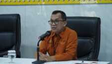 Kepala BPS Provinsi Lampung, Ahmadriswan Nasution, ketika memberikan keterangan. (Foto: Diskominfo Lampung).