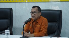 Kepala BPS Provinsi Lampung, Ahmadriswan Nasution, ketika memberikan keterangan. (Foto: Diskominfo Lampung).
